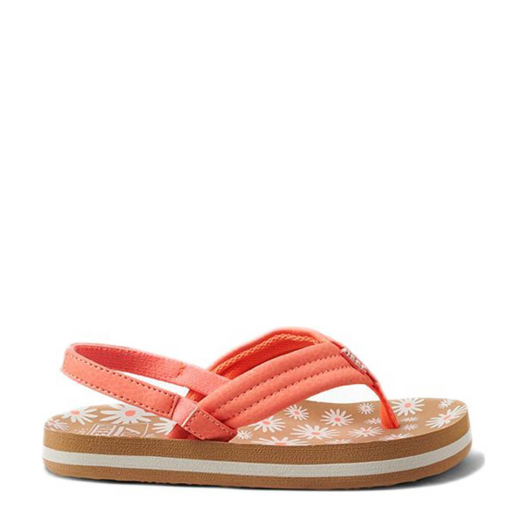 Reef Little Ahiteenslippers met hielbandje zalm
