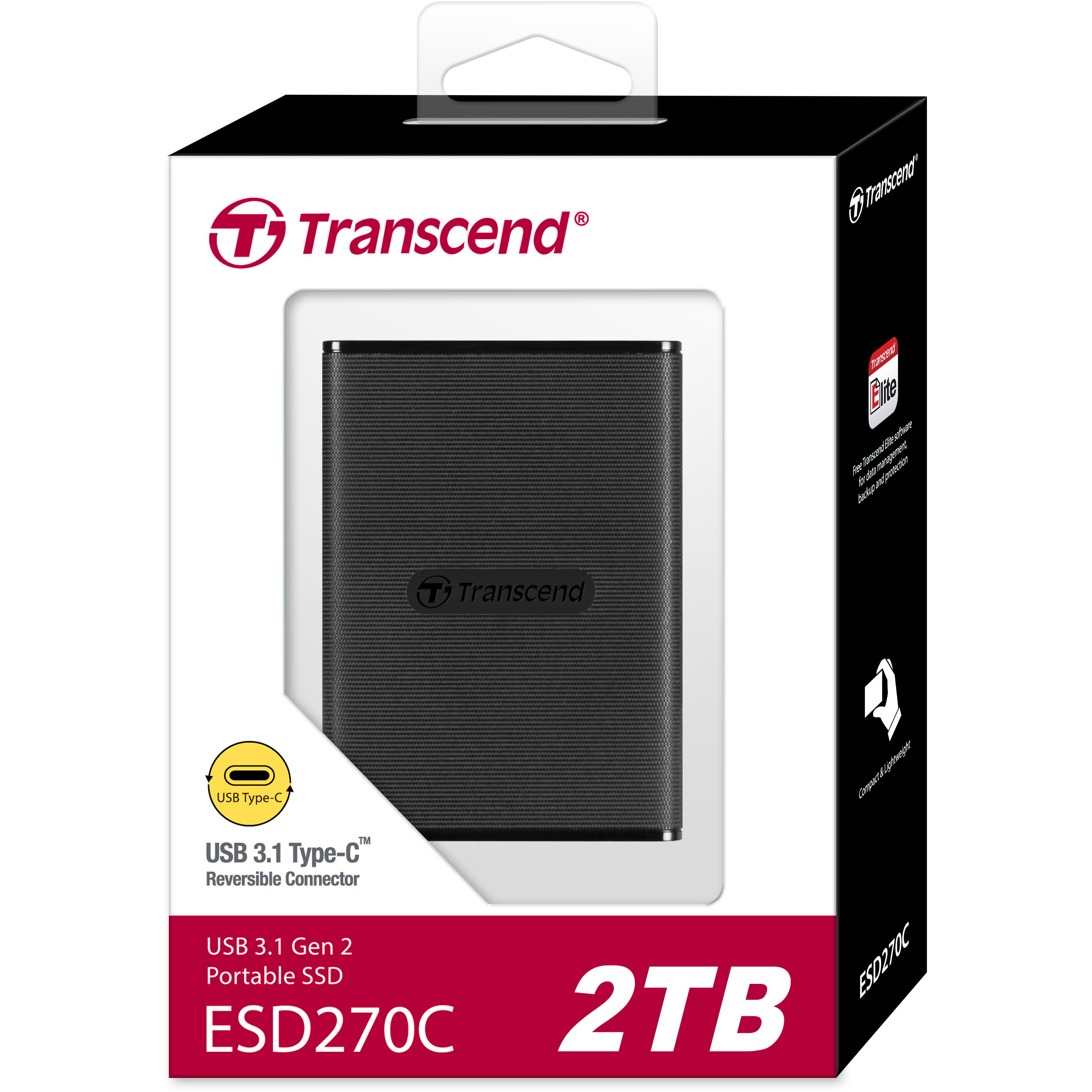 Transcend ESD270C 2 TB externe SSD USB 3.1 Gen 2 type C