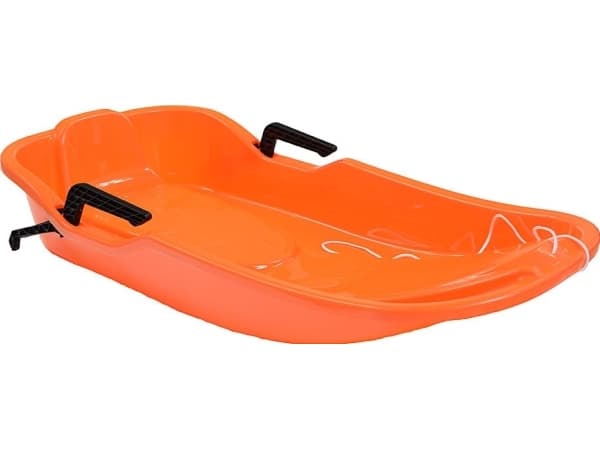 Hamax Sno Glider plastslede med bremser, oransje