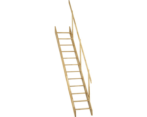 Pertura Calypso trapboom, beuken gelamineerd hout, zonder stootborden, afgedicht, recht, 57,2 cm, 12 treden / 13 stootborden