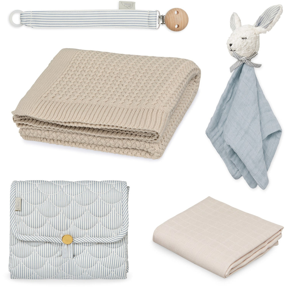 Køb Cam Cam Copenhagen Classic Stripes Blue Baby Shower Gavekurv