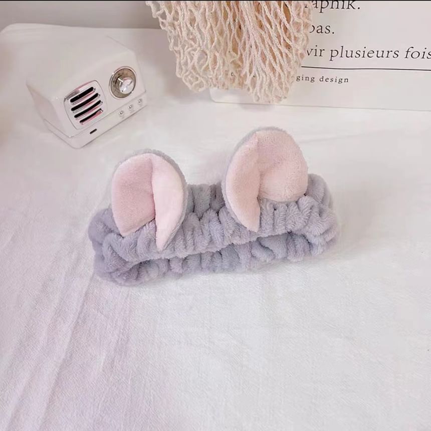 Honeyfluff - Chenille Animal Ear Face Wash Hoofdband