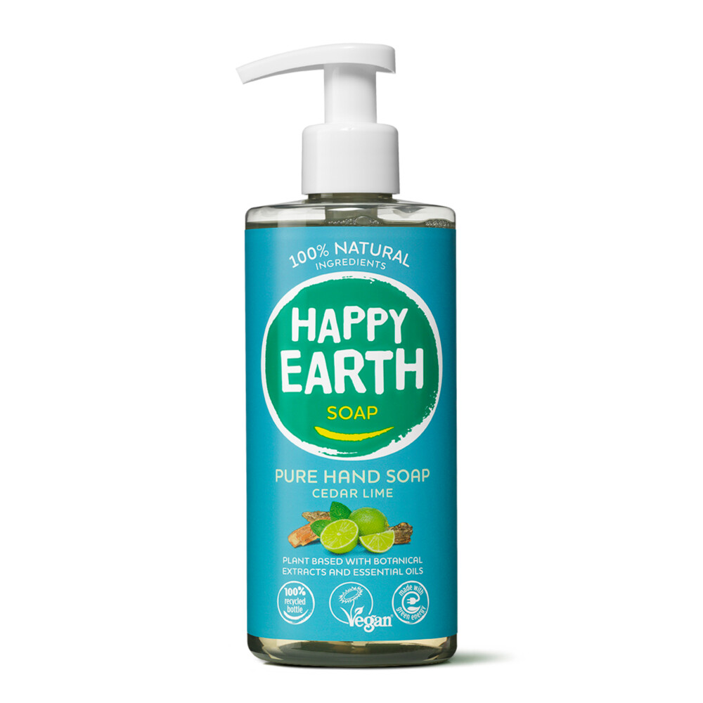 Happy Earth 100% Natuurlijke Handzeep Cedar Lime300 ml