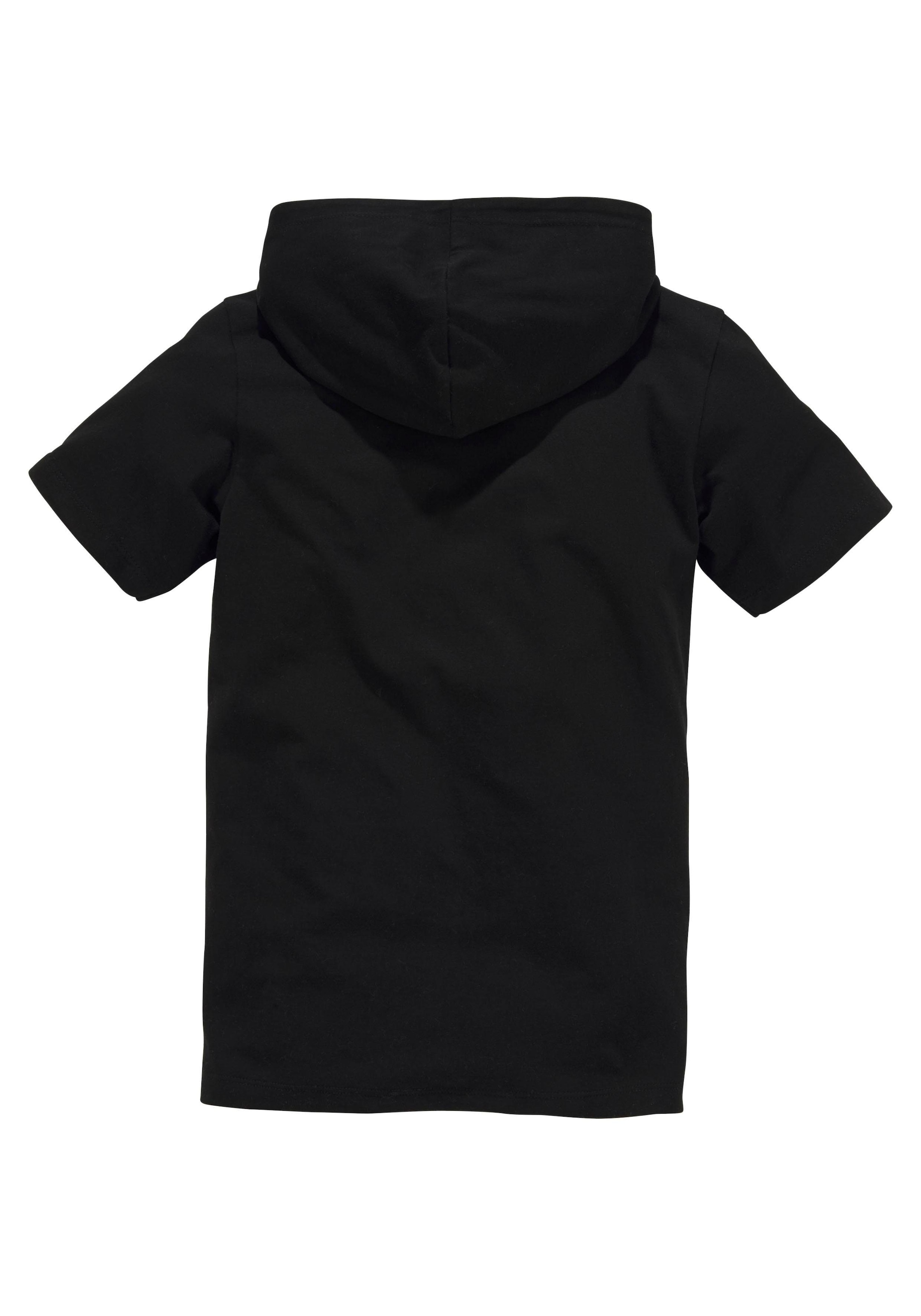 Chiemsee T-Shirt »mit Palmendruck«, kurzärmelig,  bedruckt,  mit Kapuze,  aus Baumwolle,  aus Jersey-Stoff