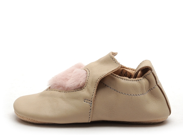 Easy peasy chaussons bebe blu blu coeur beige