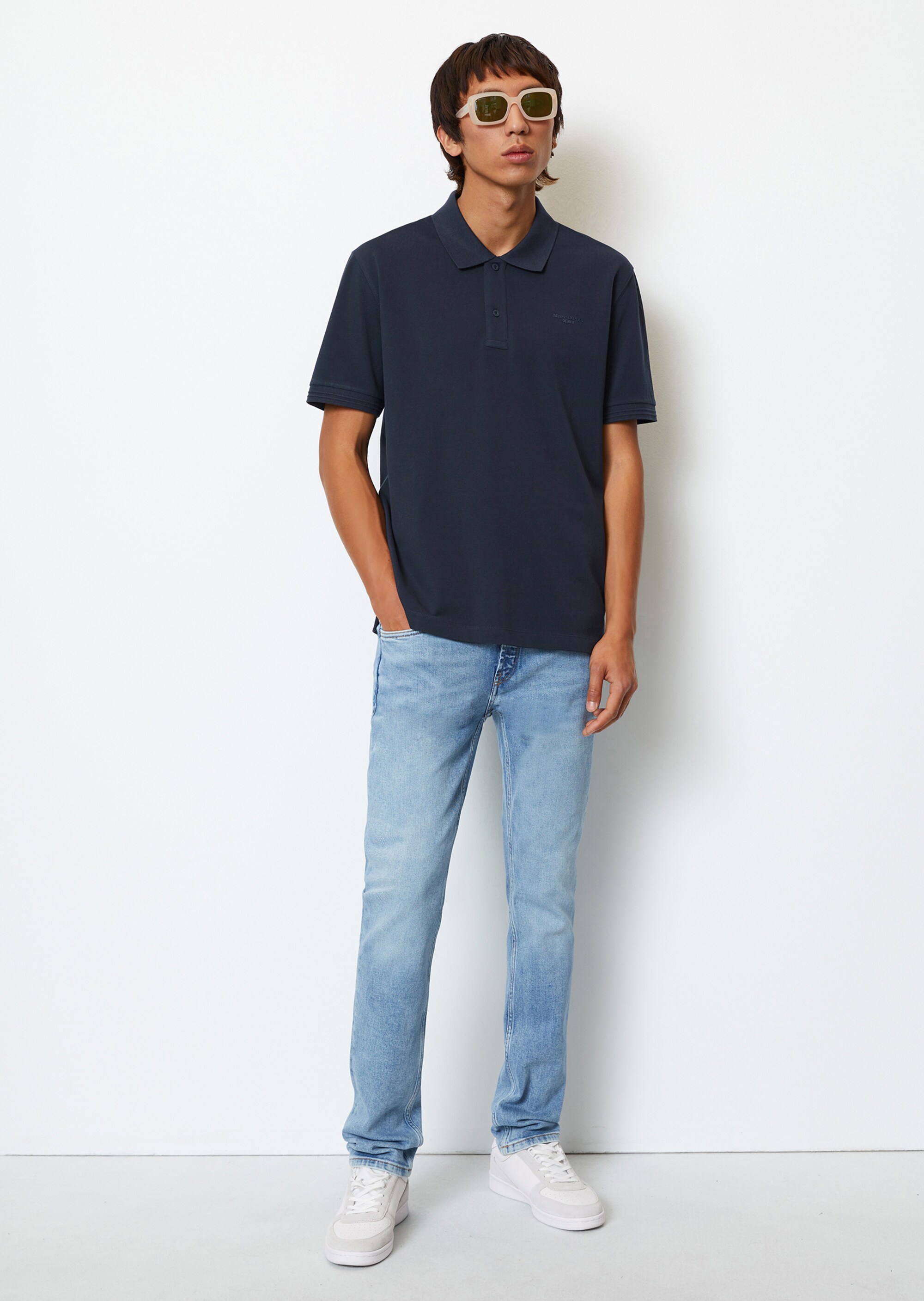 Kurzarm-Poloshirt Piqué regular aus Organic Cotton