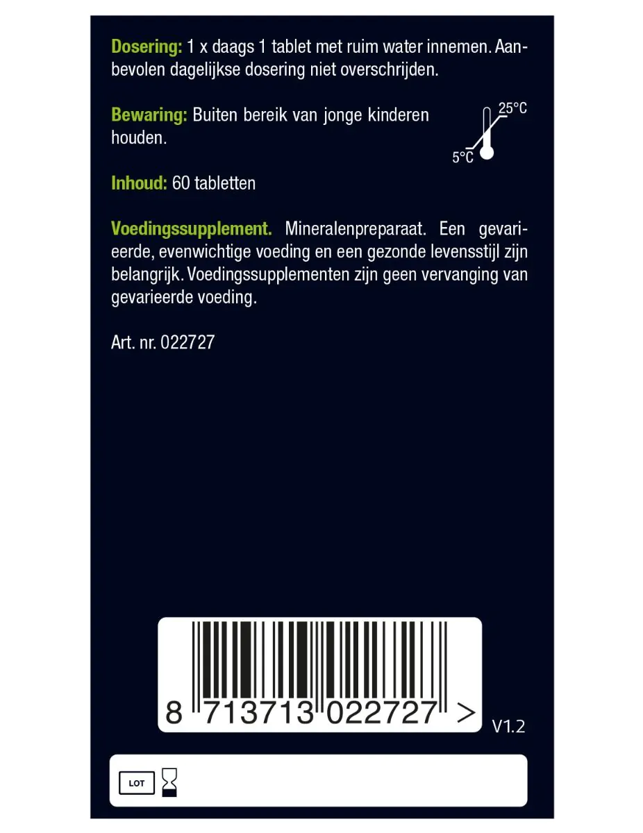 Zinkmethionine & Koper 60 tabletten
