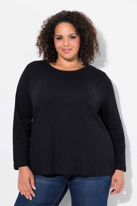 Shirt, Slim, Rundhalsausschnitt, Langarm