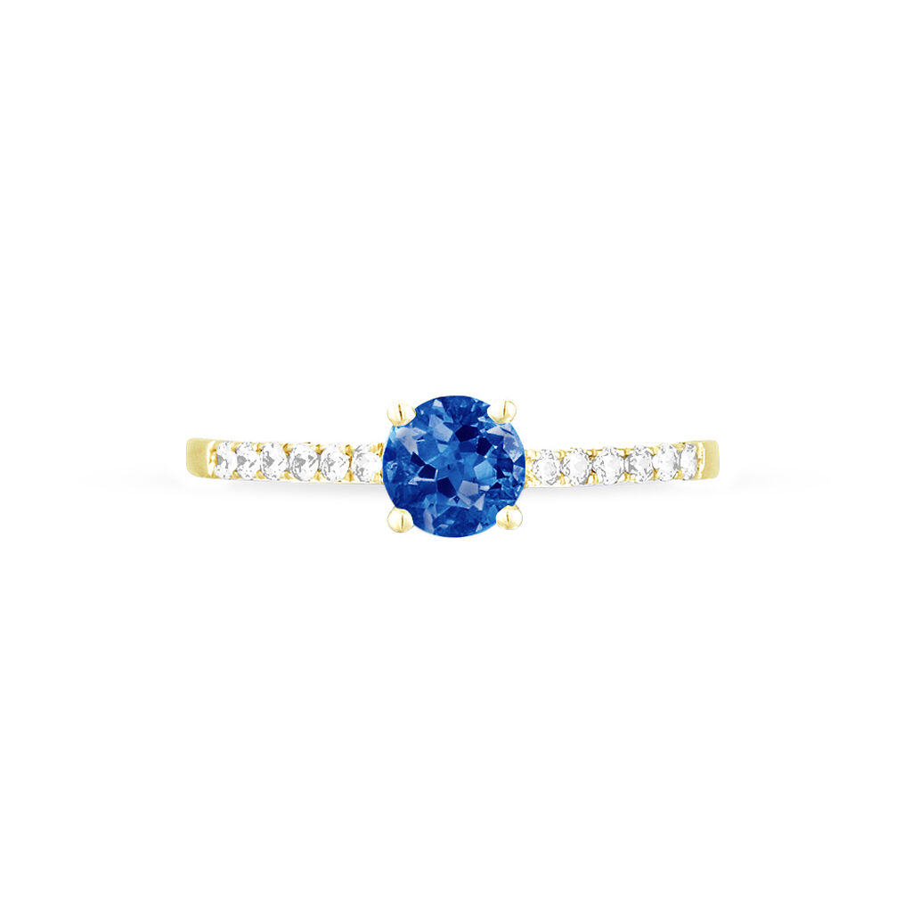Bague Manon Or Jaune Saphir Et Diamant