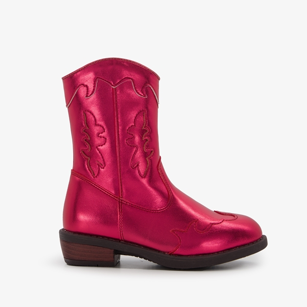 Blue Box meisjes western boots roze metallic