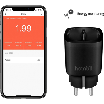 Hombli Slim Stopcontact Zwart