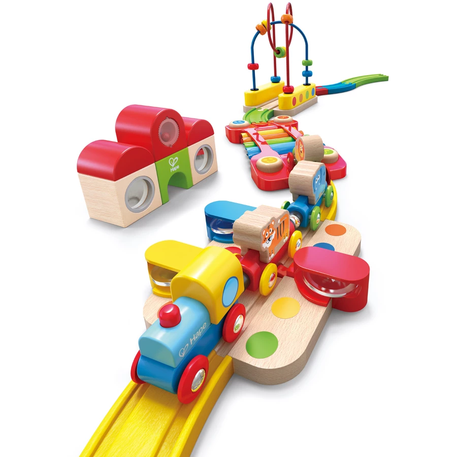 Hape Regenbogen-Puzzle-Eisenbahnset