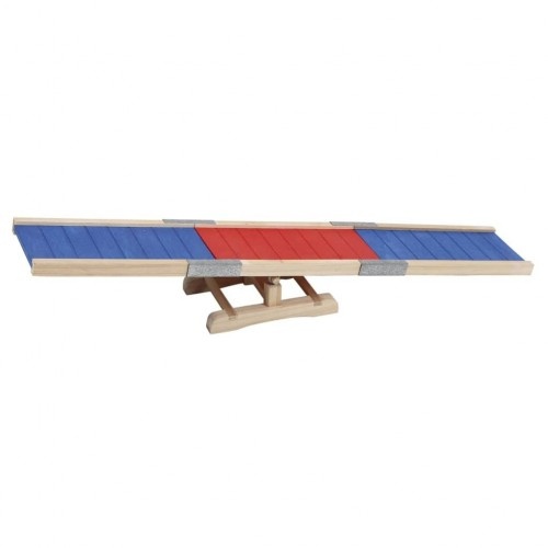 Cavalo de balanço Kerbl azul e vermelho para animais pequenos