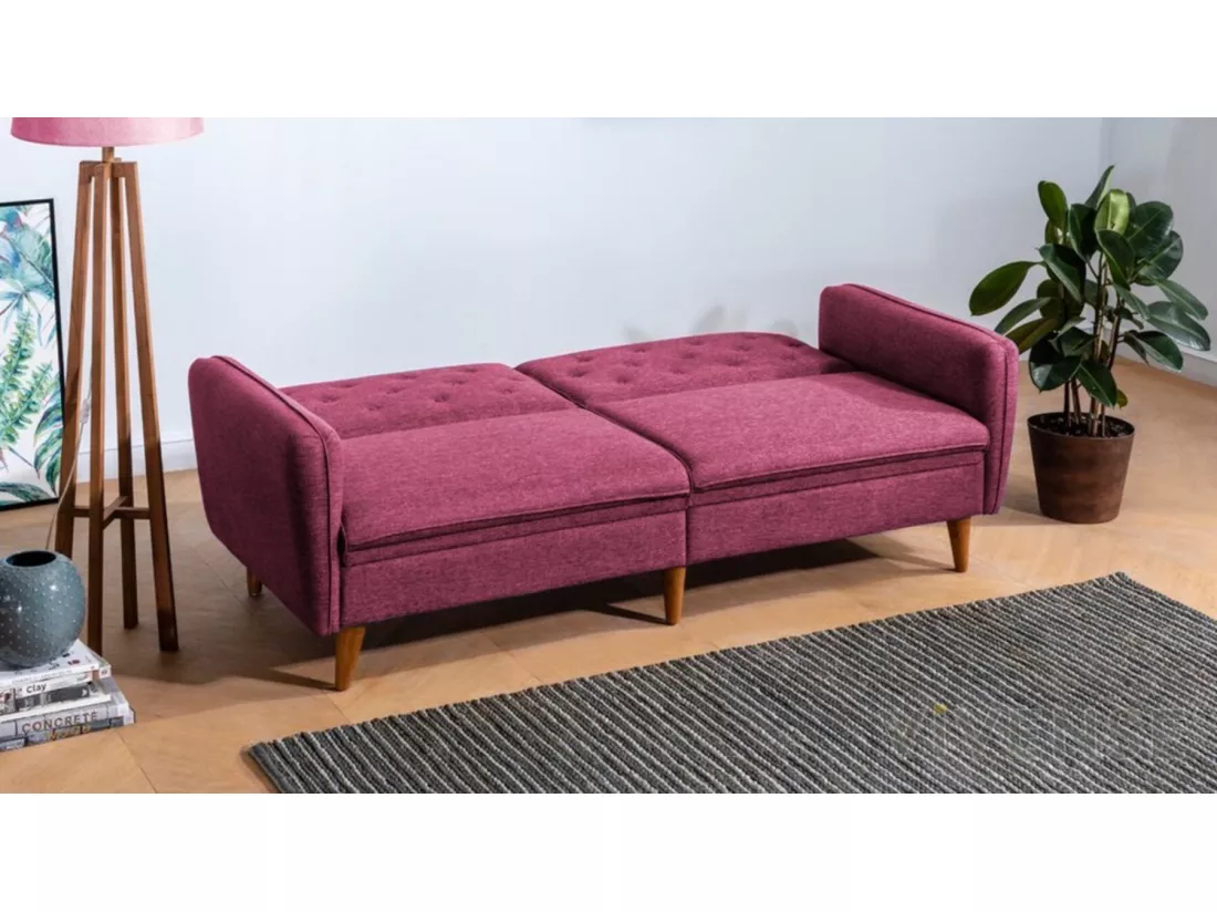 Canapé convertible TERRA BORDEAUX