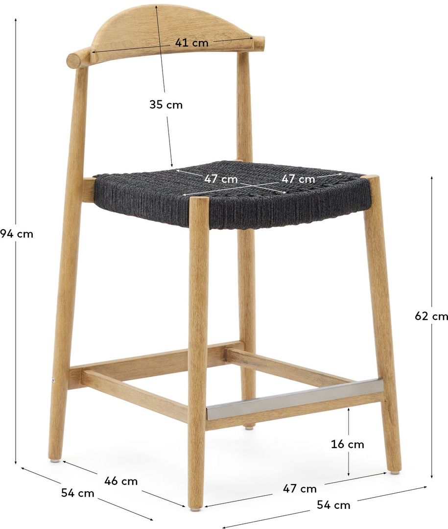 Kave Home   Nina Lage Tuin Barkruk