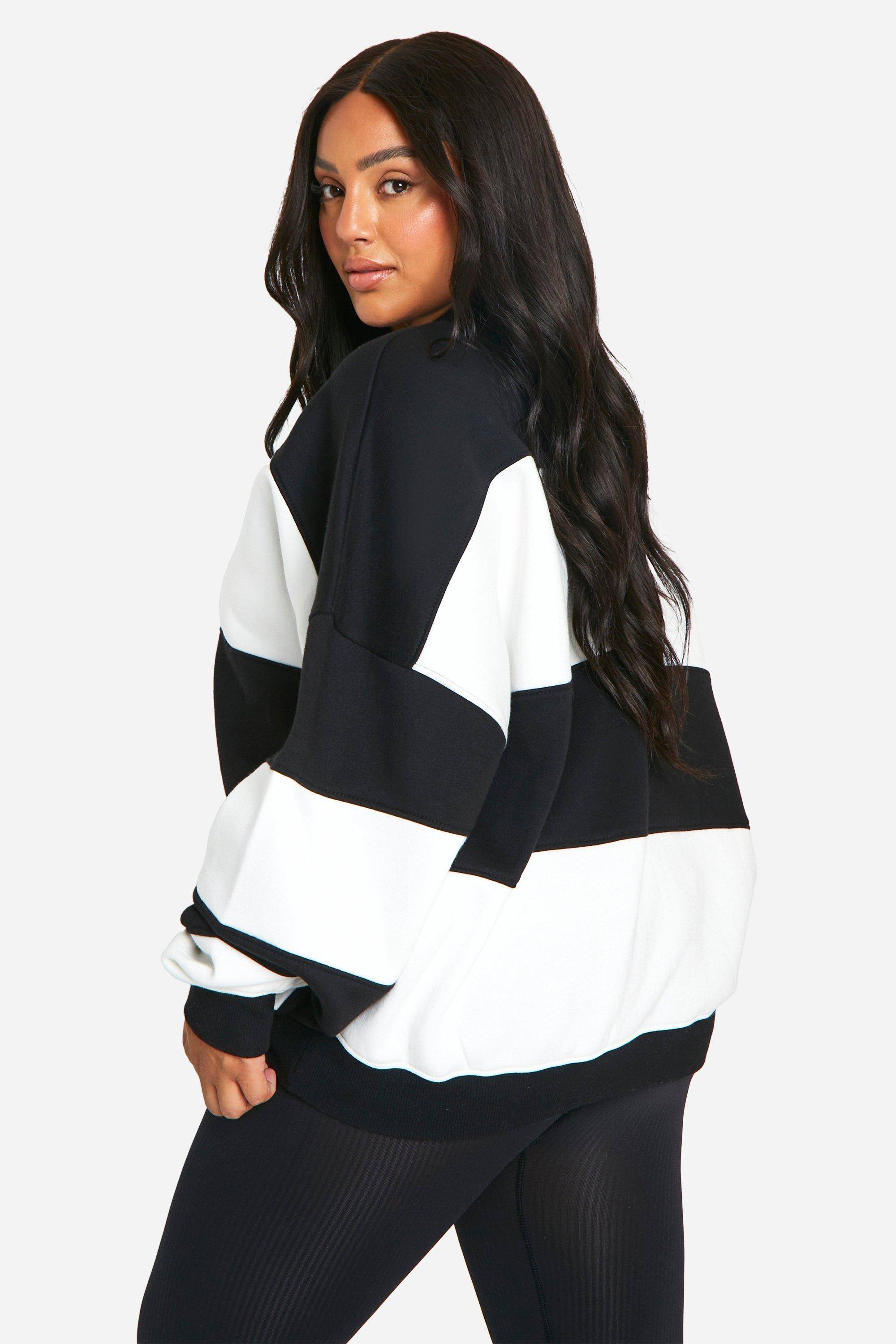boohoo Sweat-shirt Oversize à Rayures Plus Stripe
