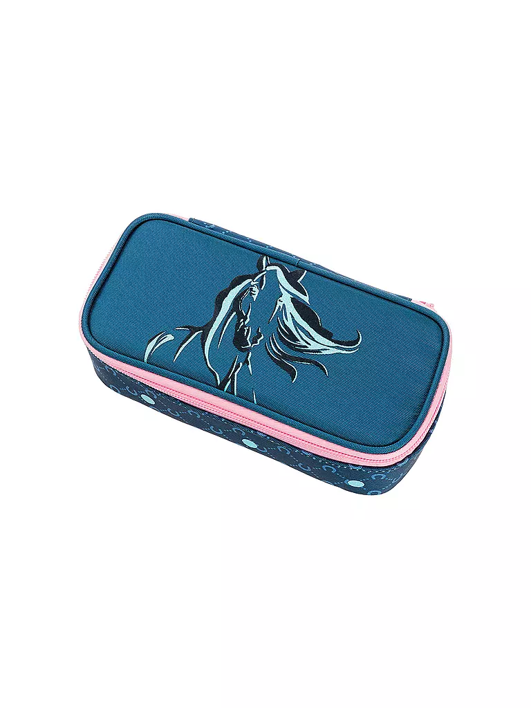 SCHNEIDERS Federmappe Box Horse dunkelblau