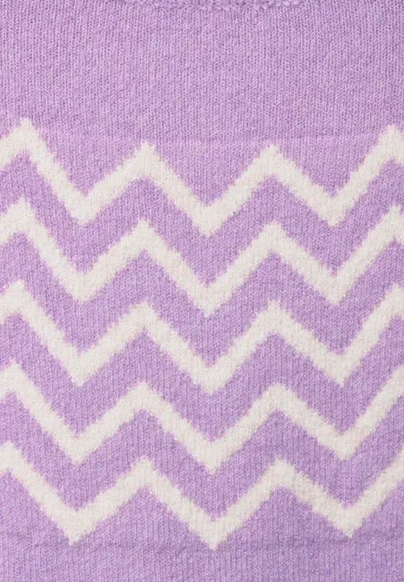 Pullover mit Stehkragen - soft pure lilac melange