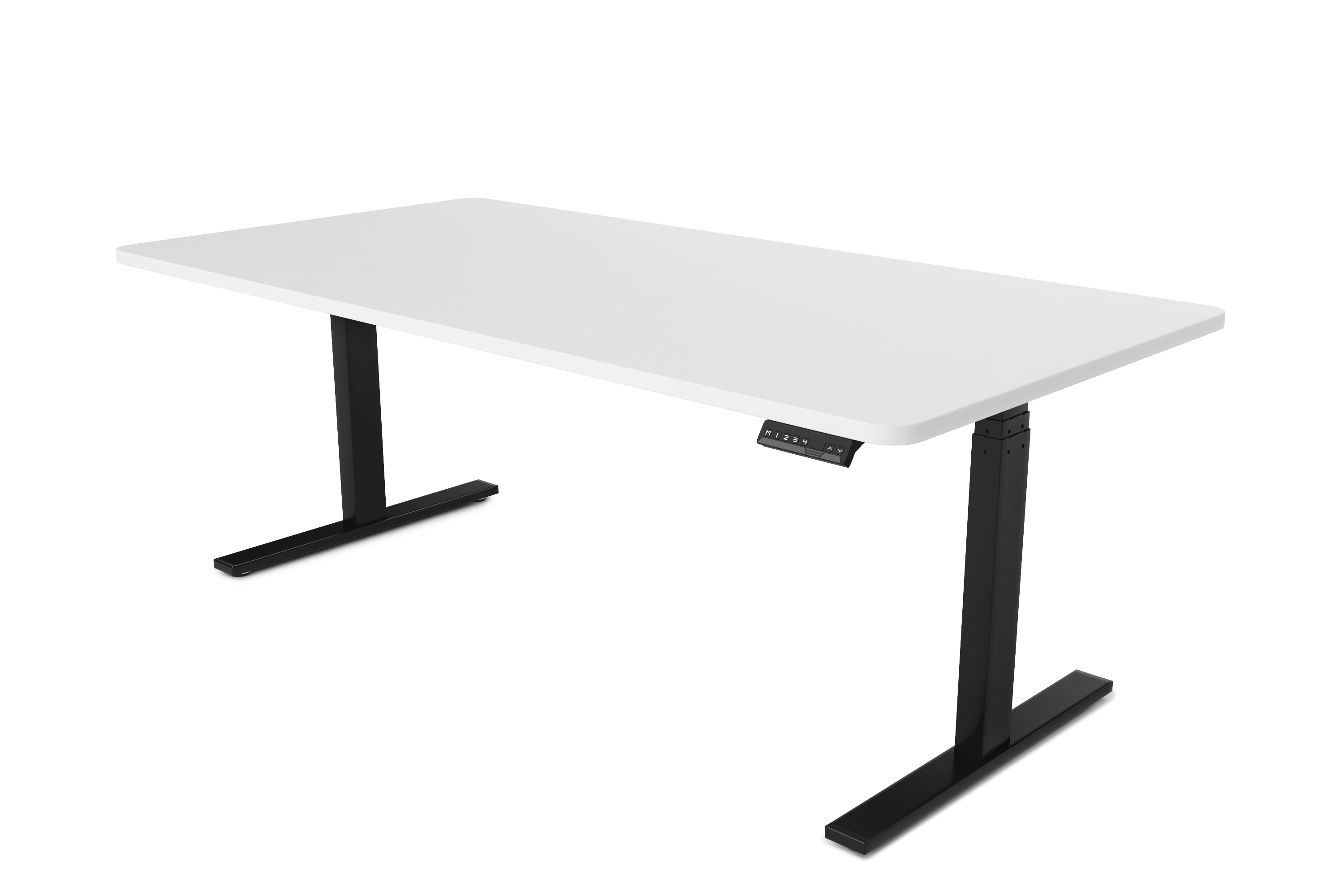 Stehpult elektrisch PREMIUM weiss/schwarz 180 x 90 cm