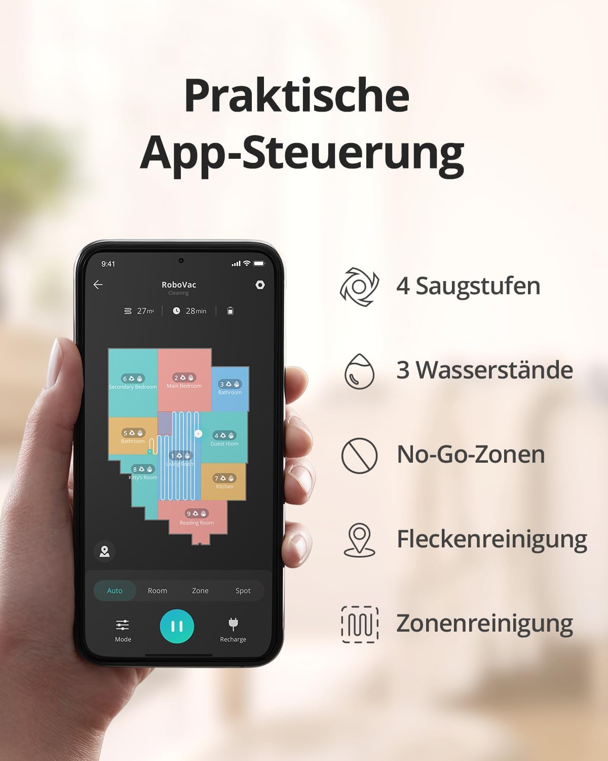 eufy by Anker RoboVac L35 Saug- & Wischroboter (3200Pa Saugkraft, 145min Akkulaufzeit, 330ml Staub-/ 200ml Wassertank, ideal bei Tierhaaren, mehrstöckige Kartierung, App-/Sprachsteuerung)