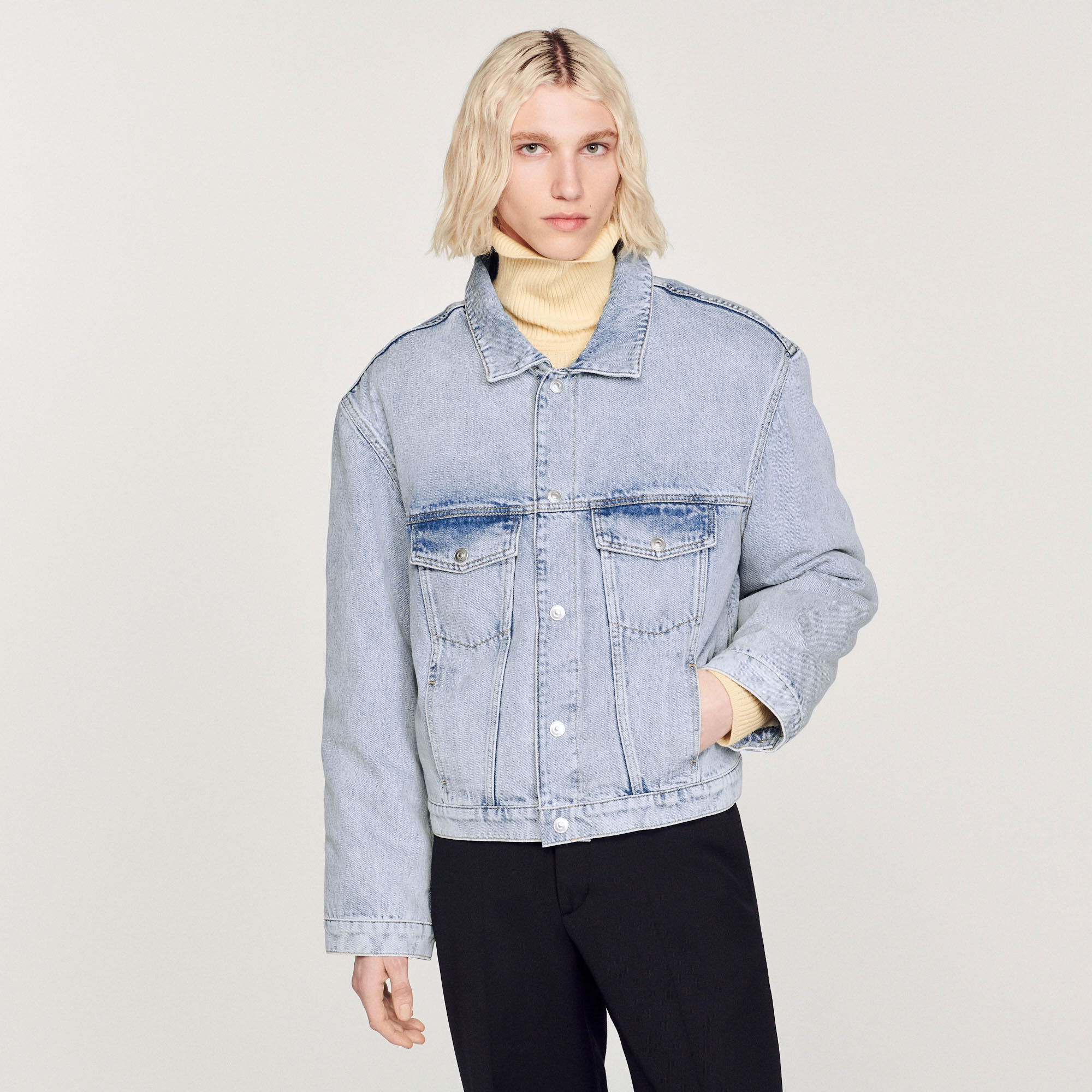 Blouson en denim molletonne