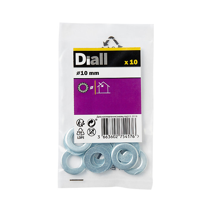 Rondelles dentelée en acier au carbone ø 10mm - 10 pièces