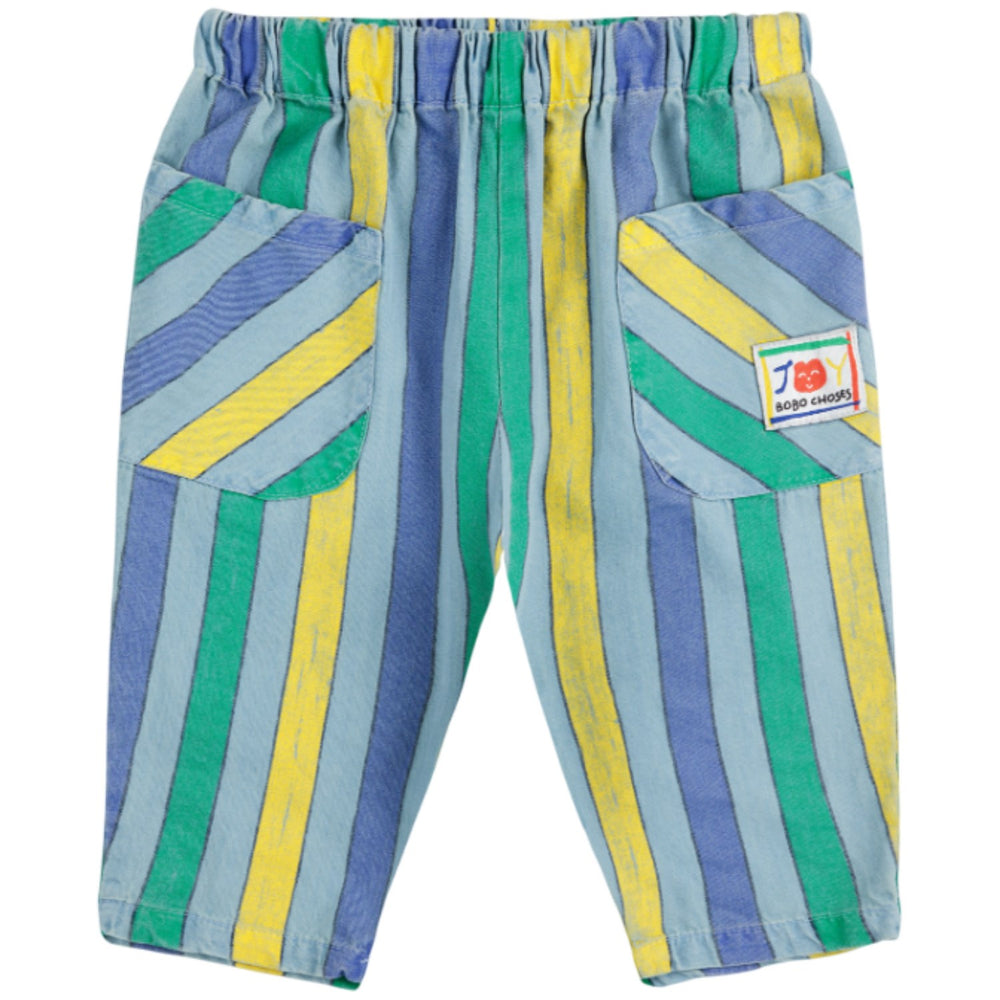Køb Bobo Choses Lys Blue Multicolor Stripes Denim Bukser