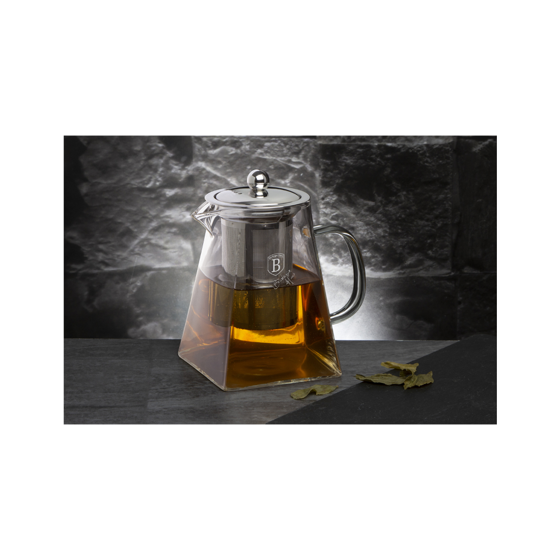 Berlinger Haus Teekanne aus Glas mit Edelstahl Filter 750 ml