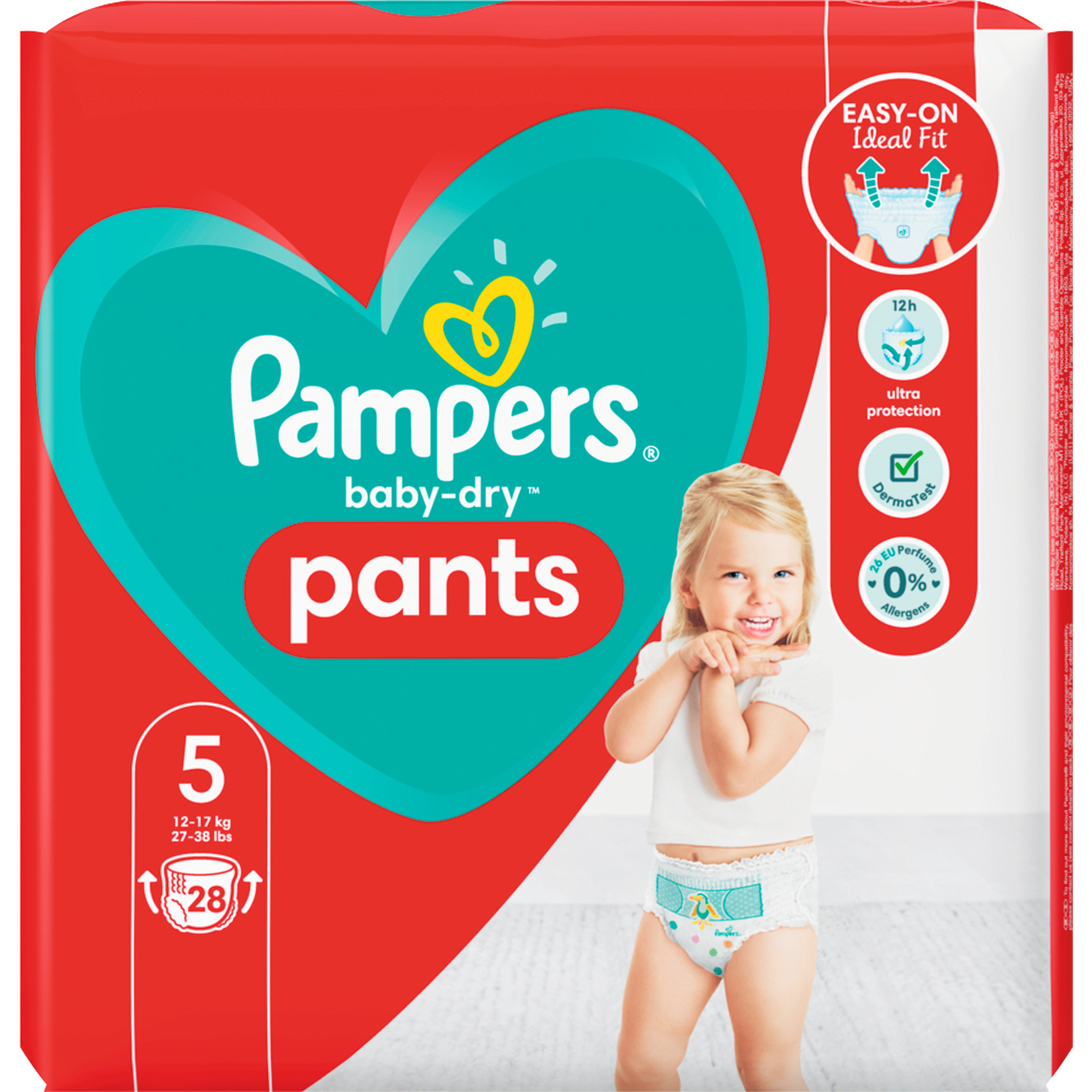 Pampers Baby Dry Nappy Pants Gr. 5 12-17 kg 37 Stück
