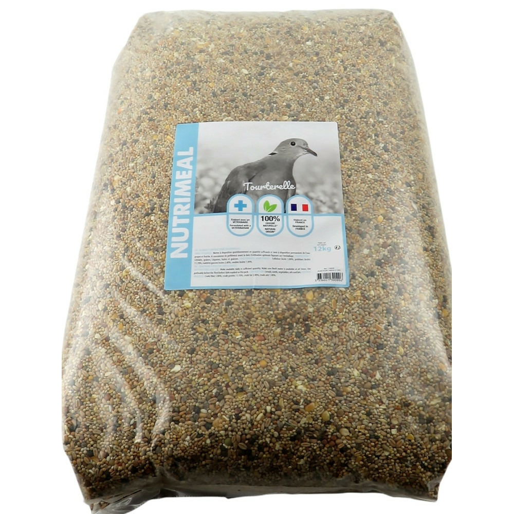 Graines tourterelle nutrimeal - 12kg.