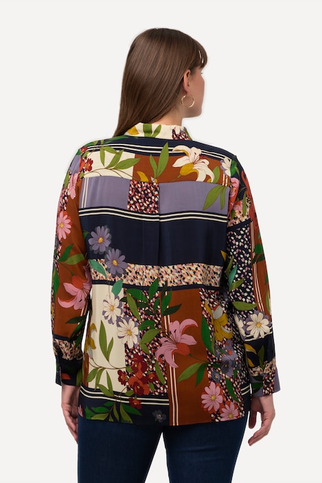 Hemdbluse, Blätter, Hemdkragen, Langarm