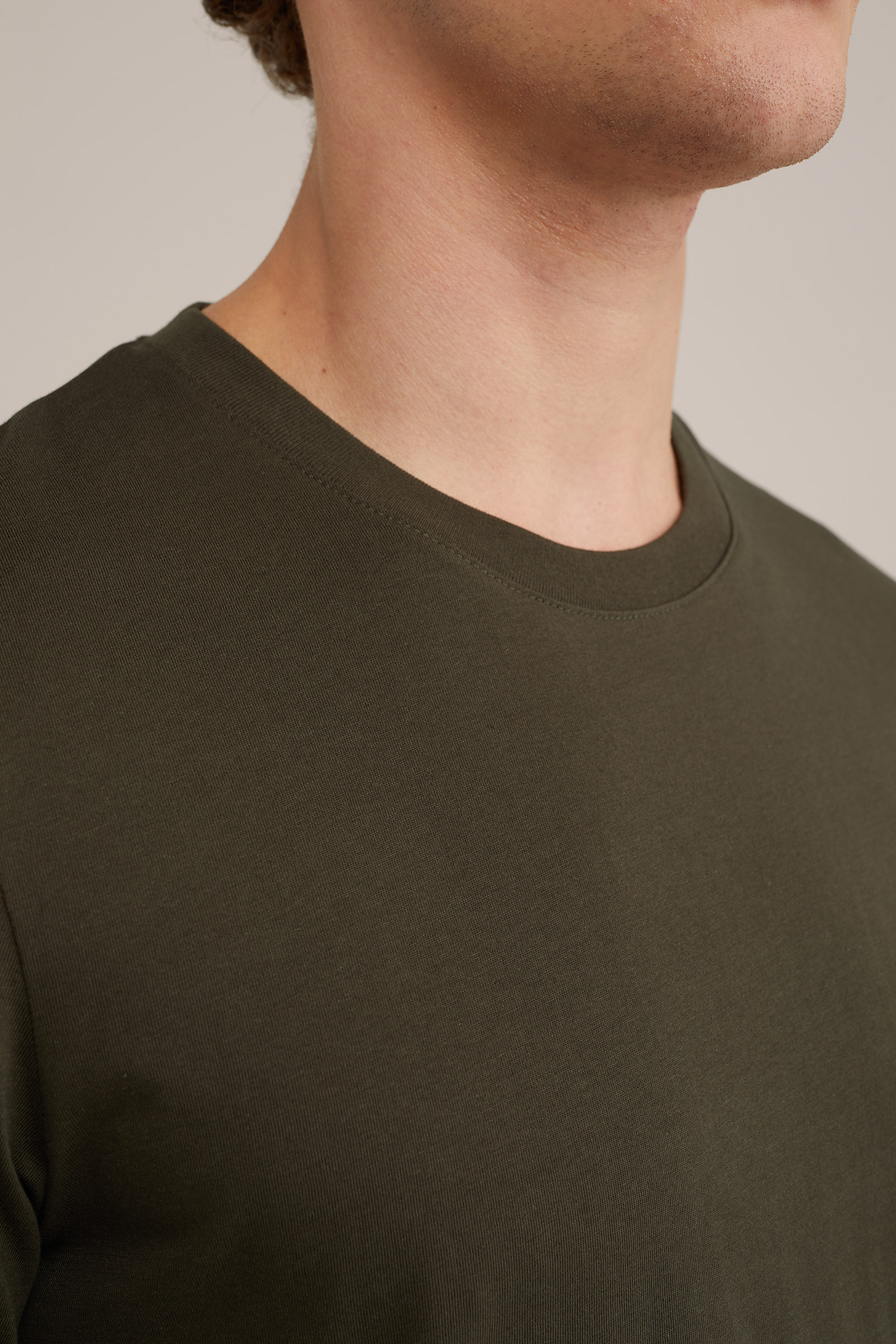 T-shirt van 100% katoen WE Fashion Donkergroen