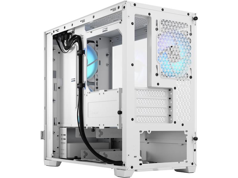 Fractal Design PC-Gehäuse Pop Mini Air RGB TG Weiss Eleganter Gaming-Mini-Tower mit Sichtfenster und RGB-Beleuchtung