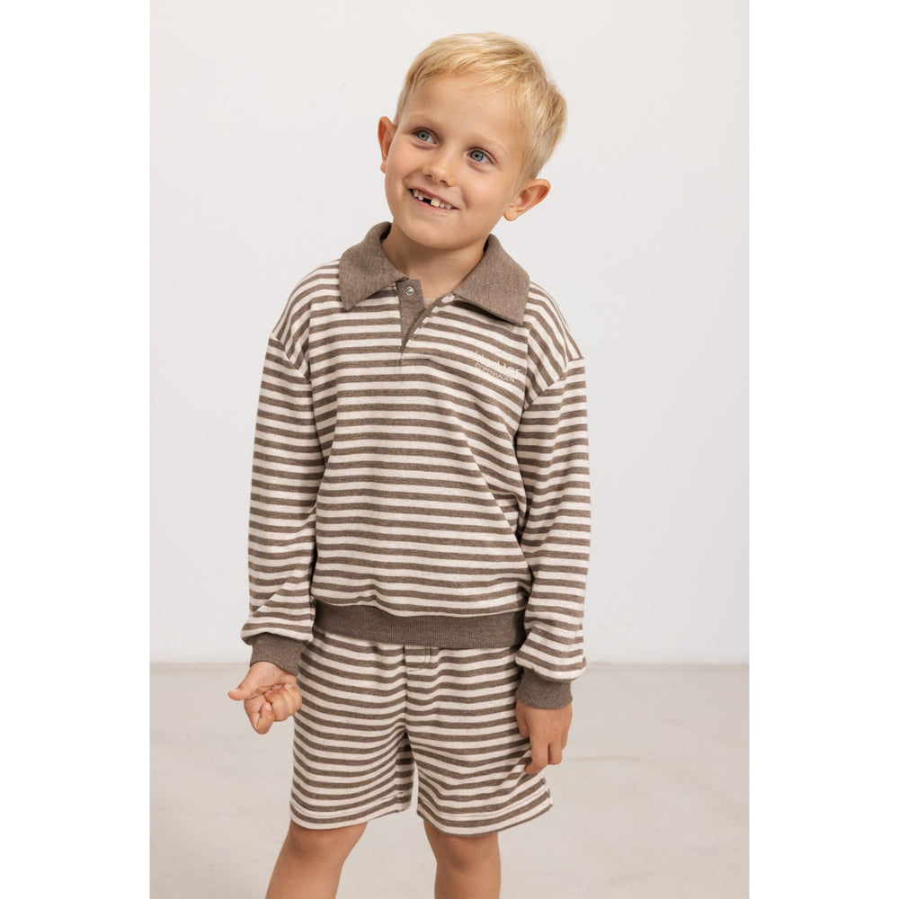 Køb MarMar Modal Sweat Brown Stripe Melange Thanos Polo