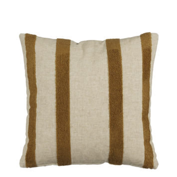 Kussen streep licht bruin - l45xb45xh10cm