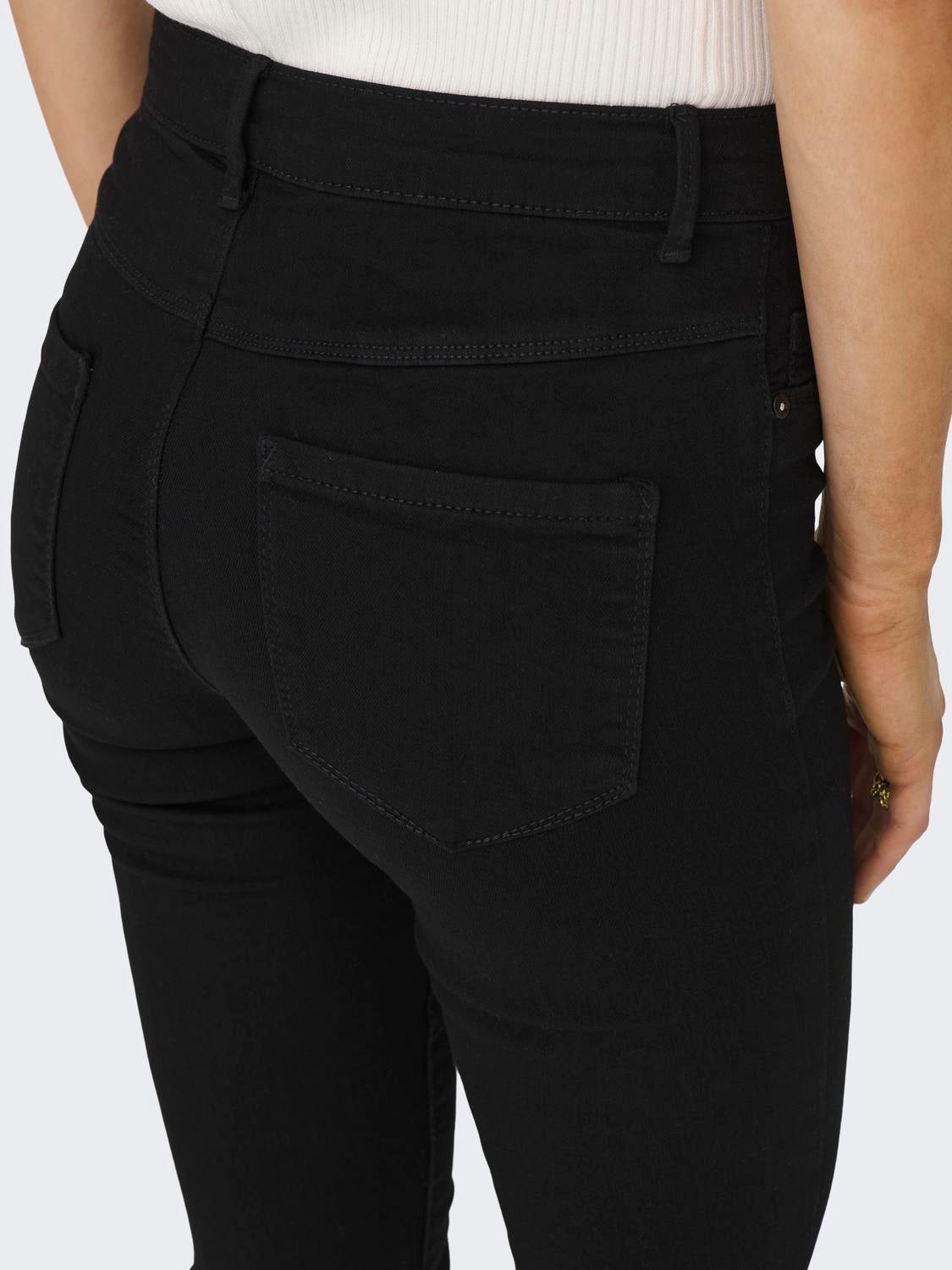 ONLRAIN Mittlere Taille Skinny Fit Jeans Black Denim