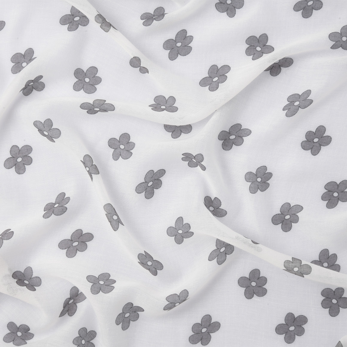 Gina Benotti Damen Tuch mit Blumen-Allover grau
