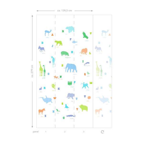 Estahome Dieren Behang Multicolour