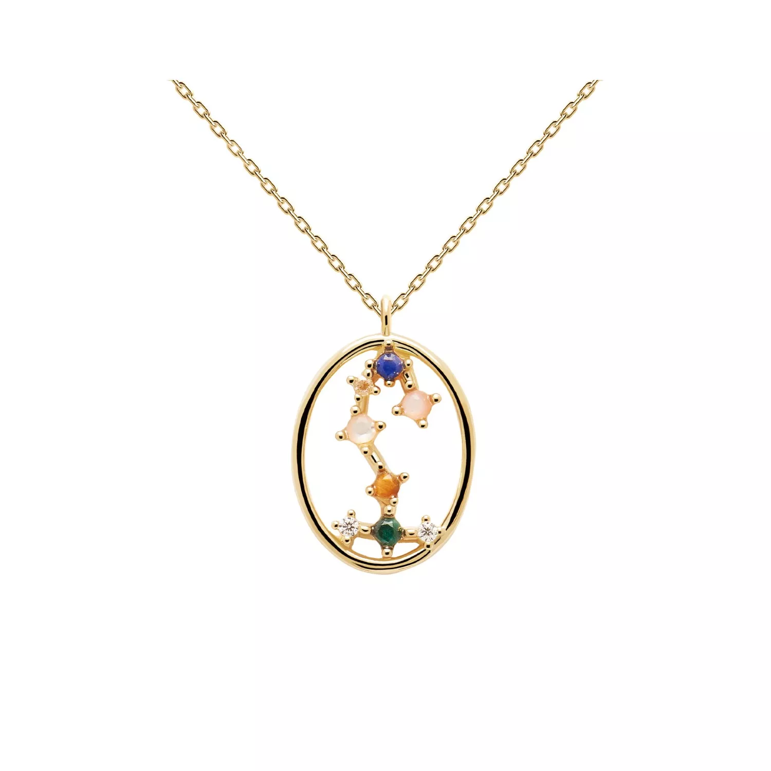 PDPAOLA Scorpio Halskæde 18 kt. Forgyldt Sølv CO01-351-U