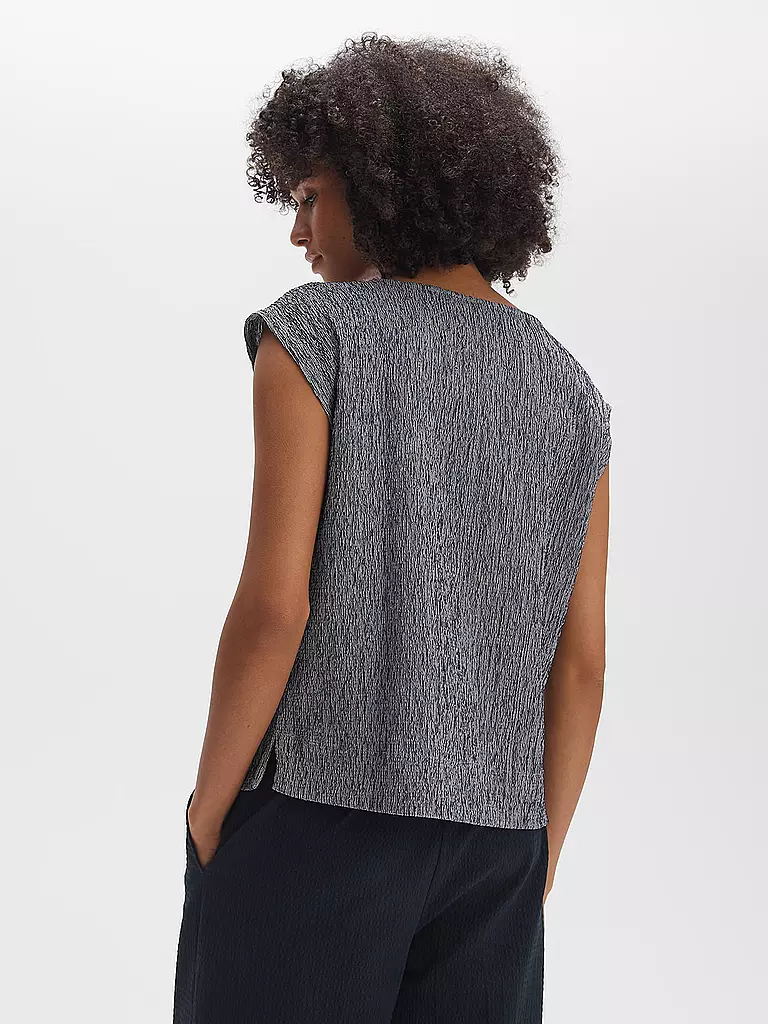 OPUS Blusenshirt SEFURO STRUCTURE grau