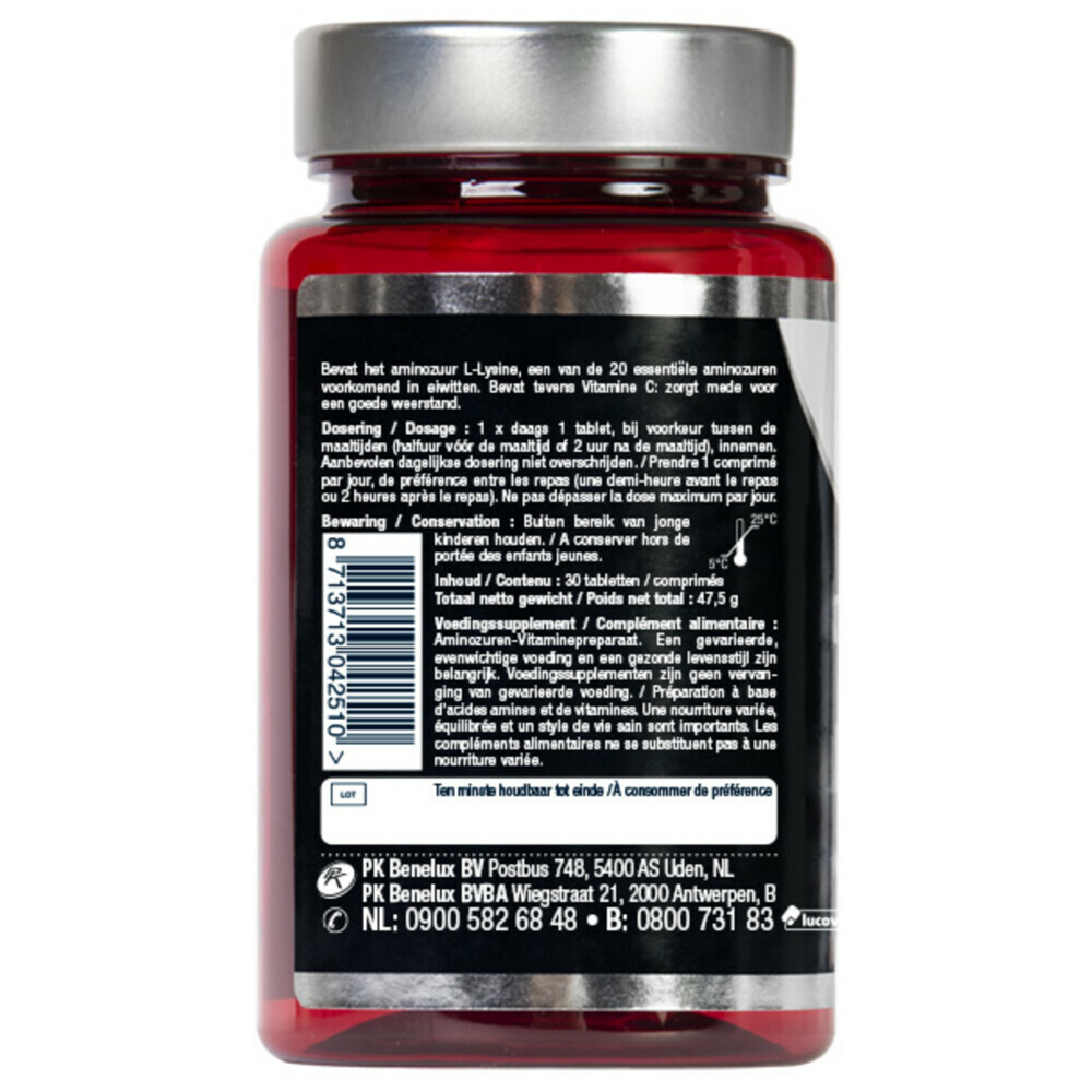 2x Lucovitaal L-Lysine 1000mg One a Day30 tabletten