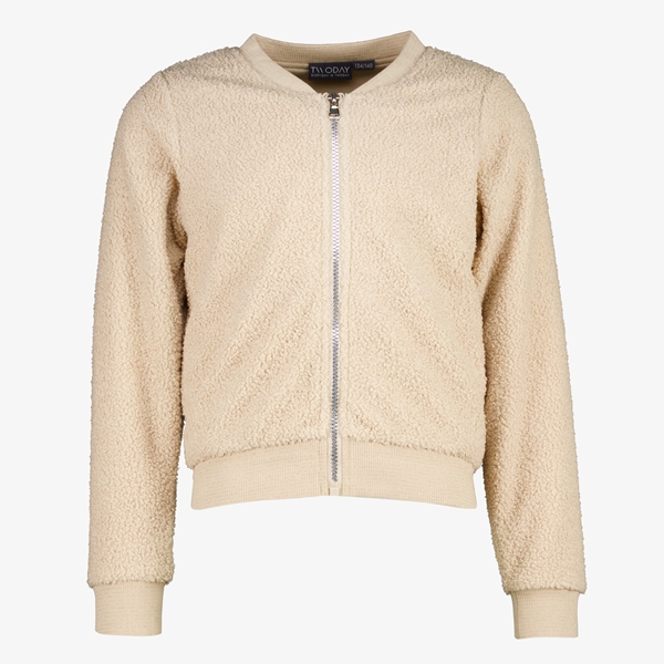 TwoDay meisjes teddy vest beige