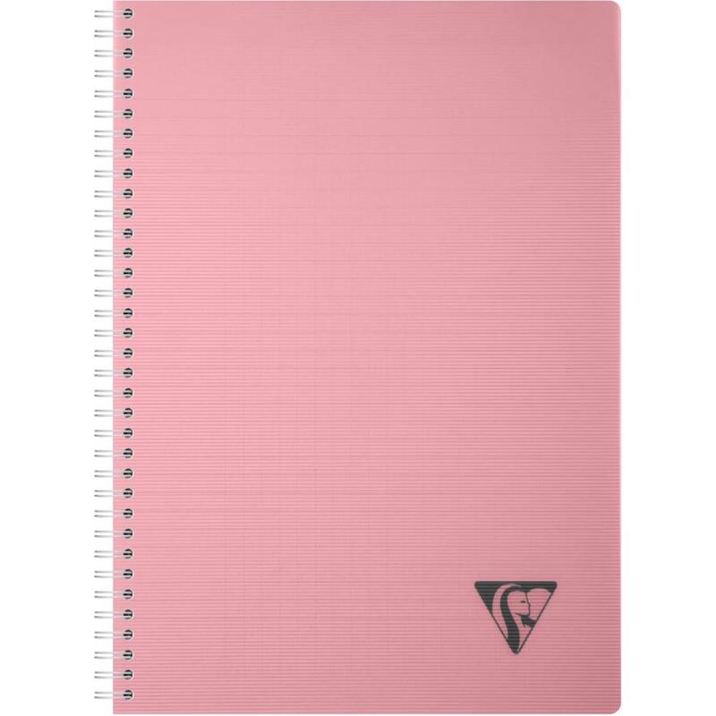 Cahier reliure intégrale Linicolor ESSENCE A4 180 pages grands carreaux couverture plastique polypropyène rainuré - Assortis