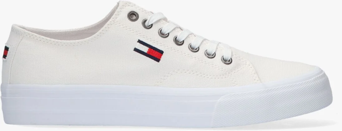 TOMMY HILFIGER witte tommy hilfiger lage sneakers long lace up vulc
