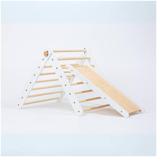 Duck WoodworksDuck Woodworks   Kletterdreieck mit Rutsche white
