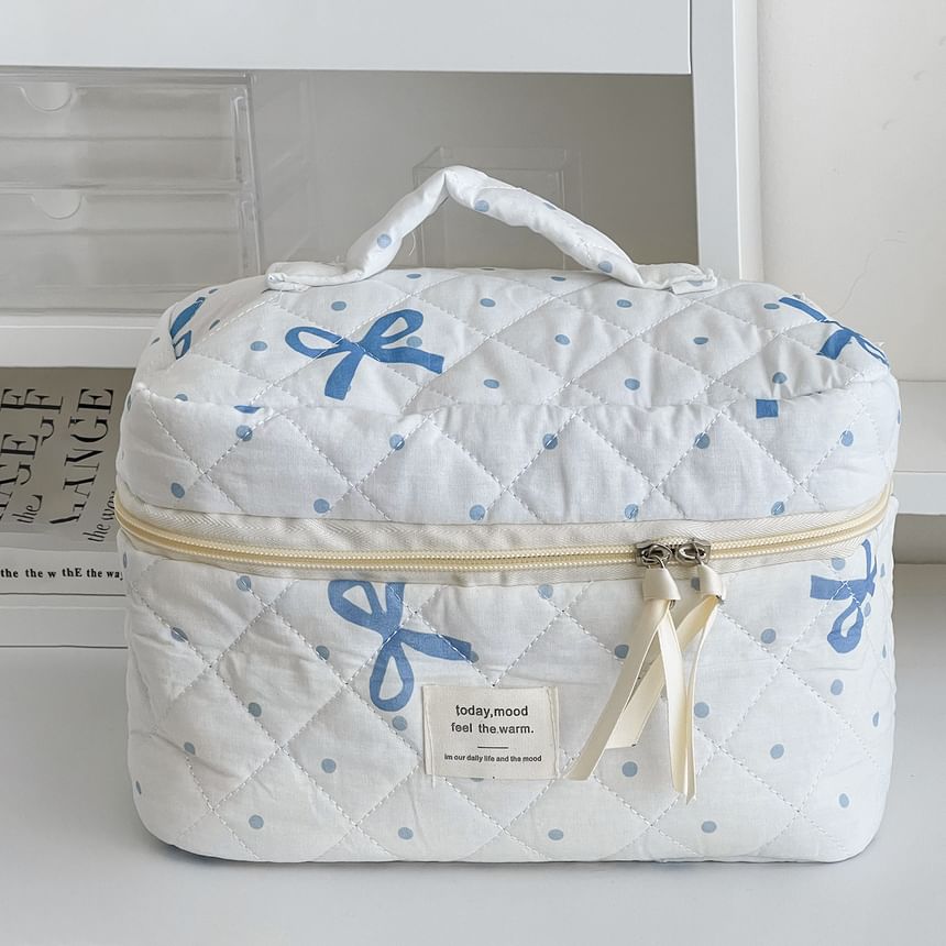 ZenlyHabit - Clutch / make-uptas met strik en stippen (verschillende ontwerpen)