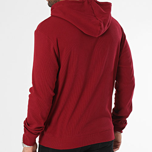 Sweat Capuche Rib 2964 Bordeaux