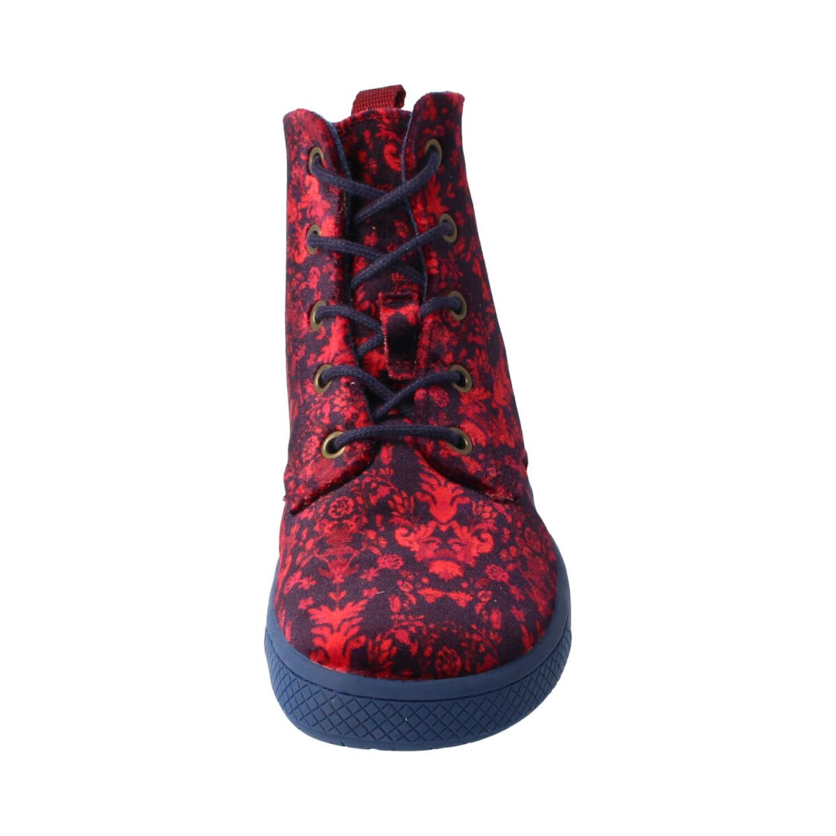 2021012-F11HAPPY-FEEL textile velvet navy red laces Weite/M