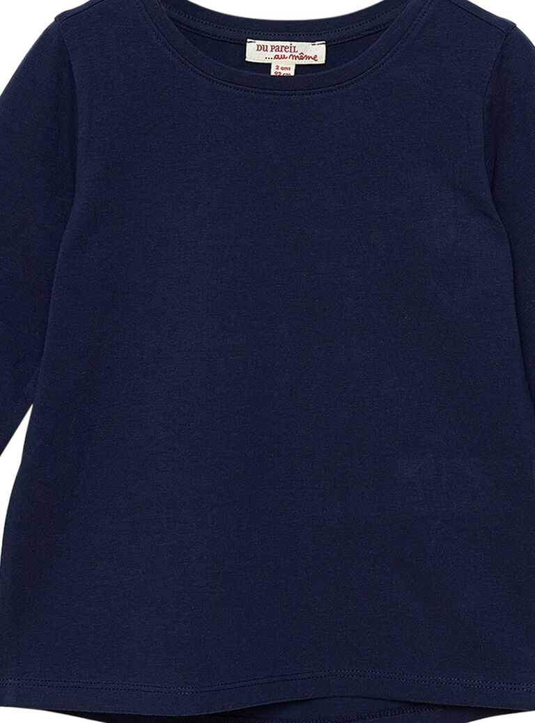 Tee Shirt Manches Longues Bleu marine