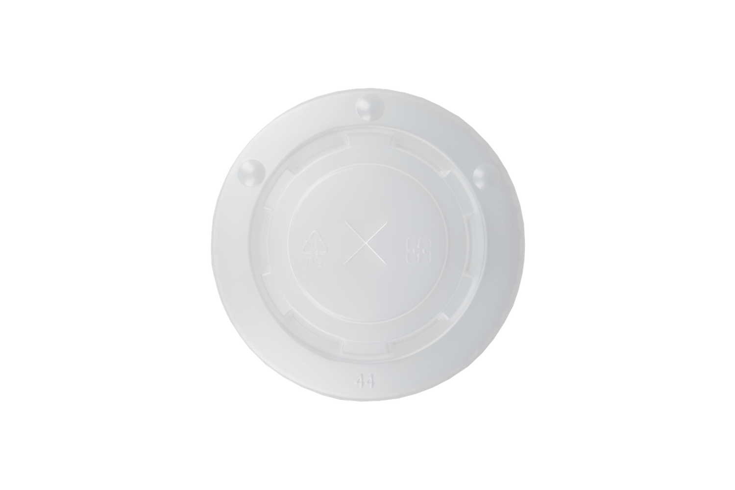Deksel Milkshakebeker plat met kruis Ø90mm plastic